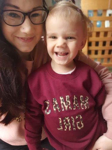 Customer photo review of Mama's Girl Leopard Sweatshirts (MRK X)