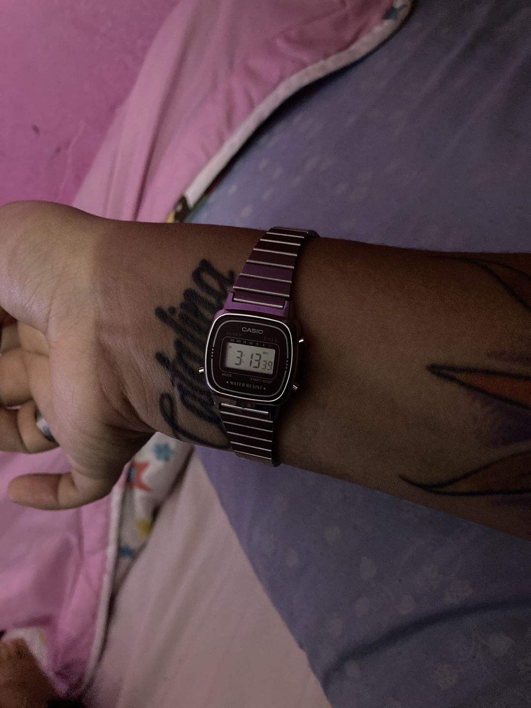 Customer photo review of Reloj Casio Vintage LA670WA-4DF Plateado Granate