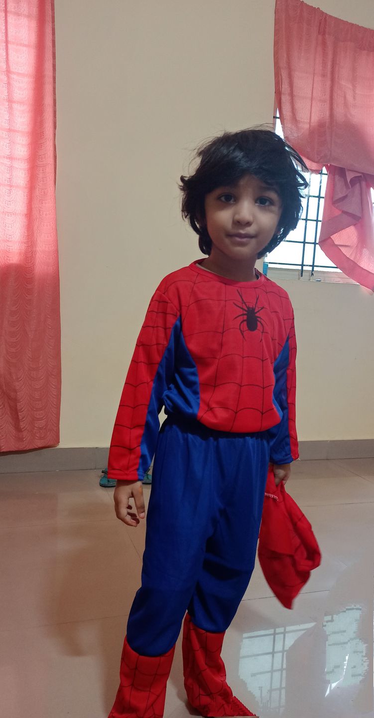 Customer photo review of Amazing Spiderman Dress and Mask Combo
