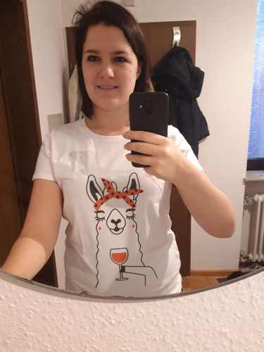 Customer photo review of VINOLAMA - Shirt Damen