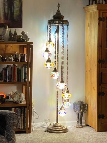Customer photo review of Handmade Mosaic Globe Lamp (Fast & Free Expedited Shipping)