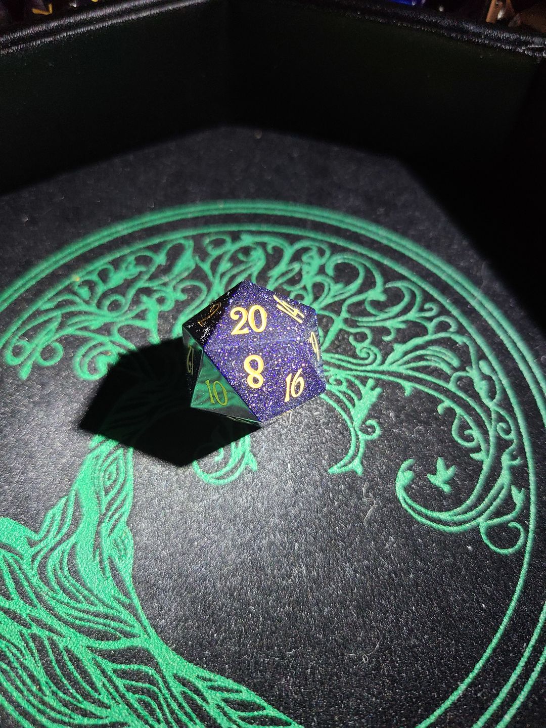 Customer photo review of URWizards Dnd Engraved Gemstone D20 Dice