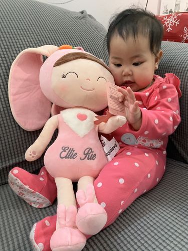 Customer photo review of Personalized Bunny Leyadoll with Gift Bag - 2 Skin Tones