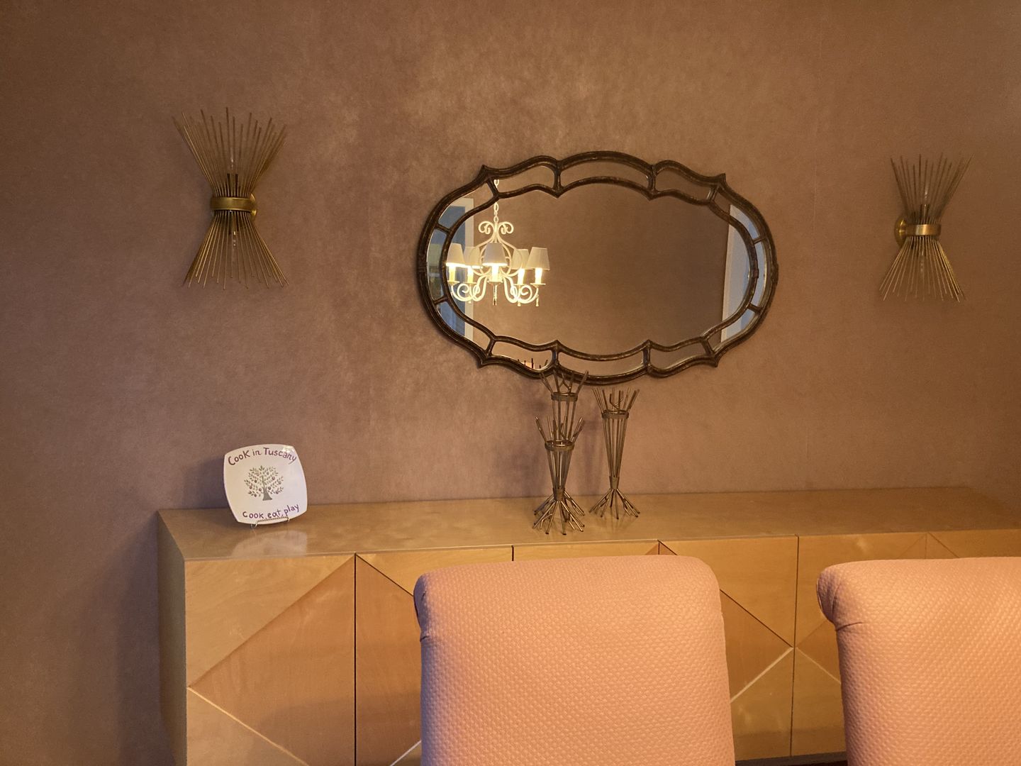 Customer photo review of Mid-Century Modern Sunburst Brass Wall Sconce