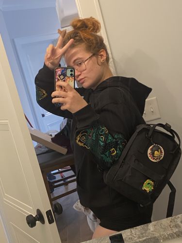 Customer photo review of Green Dragon Sleeves Embroidered Hoodie