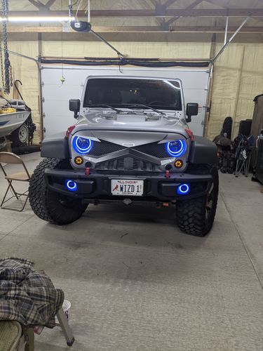 Customer photo review of Smoked LED Star Amber Turn Signals for 07-18 Jeep Wrangler JK/ JKU