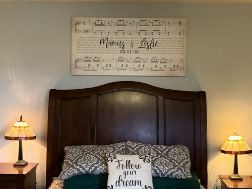 Customer photo review of Custom Couple Music Premium Canvas - Ready to Hang