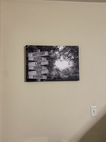 Customer photo review of Love Autumn Personalized Names Premium Canvas