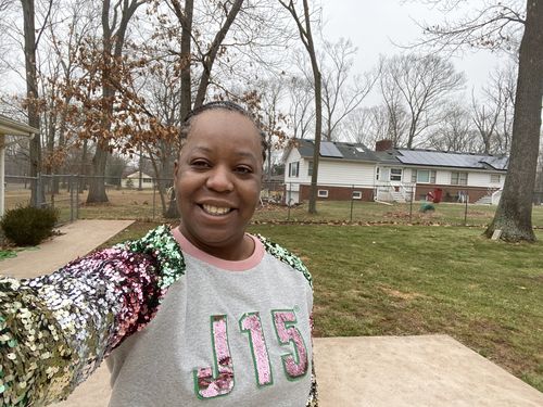 Customer photo review of J15 Ombre Sequins Sleeve Sweatshirt- Pre-Order. Ships Jan 7TH