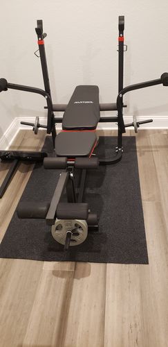 Customer photo review of Murtisol Olympic Weight Bench Multifuctional  5-Level Adjustable For Home Gym Black