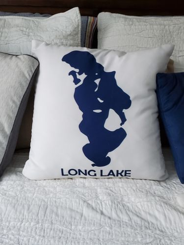 Customer photo review of Custom Lake Broadcloth Pillow