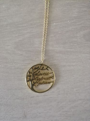 Customer photo review of Mon meilleur cadeau ©  : Collier Arbre de Vie Unisex Personnalisé