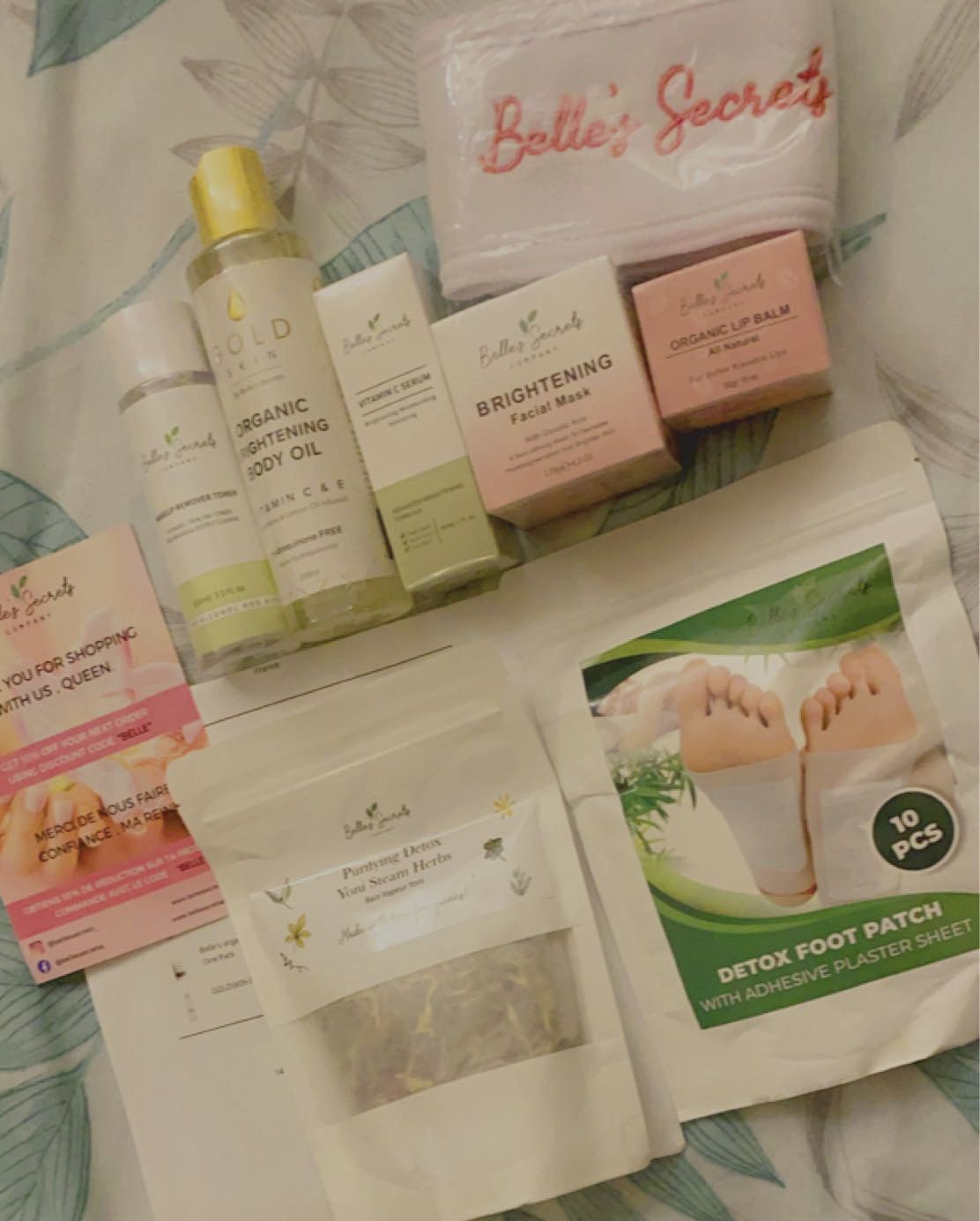 Customer photo review of Belle's Secrets Brightening Facial Mask