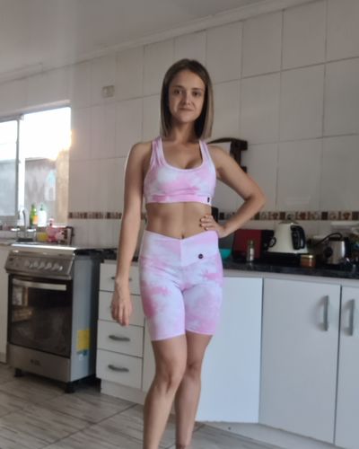 Customer photo review of Pack Dress Pink Tie Dye