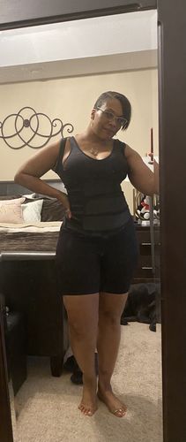 Customer photo review of Lux Latex Vest - Triple Belt