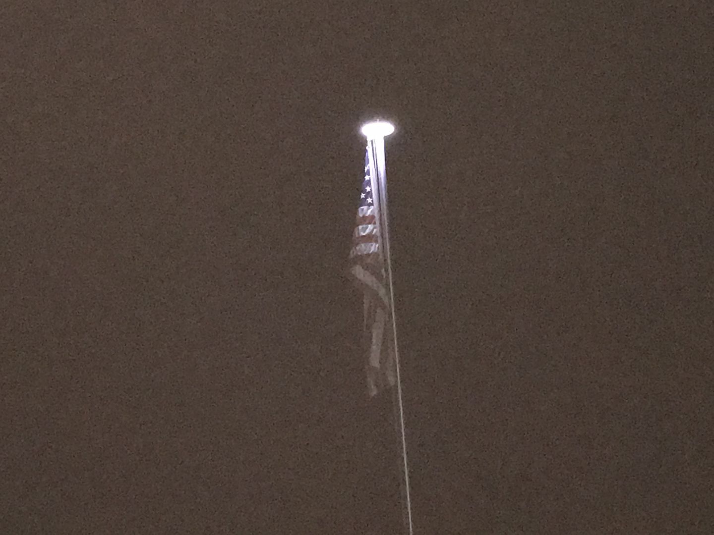 Customer photo review of 42 LED Outdoor Solar Power Flag Pole Lights