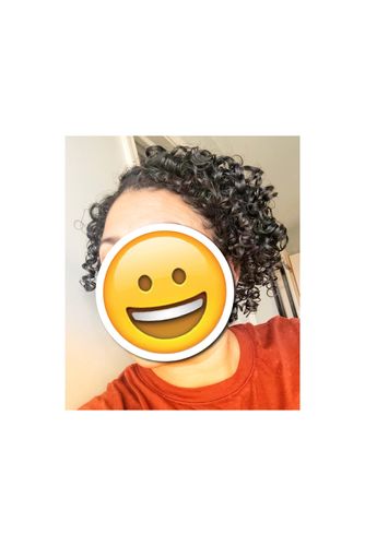 Customer photo review of Curly Hair Wash and Go System with Organic Hemp Seed Oil for Hair Growth with Watermelon Fragrance (Step 1 - 4)