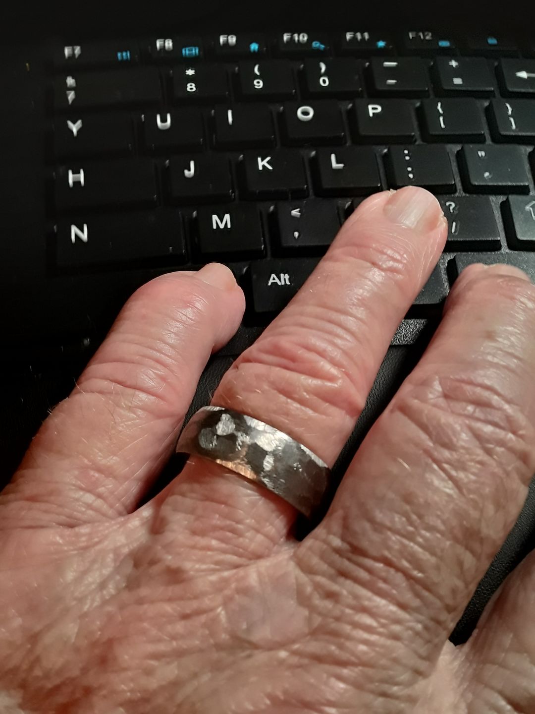 Customer photo review of Hammered Titanium