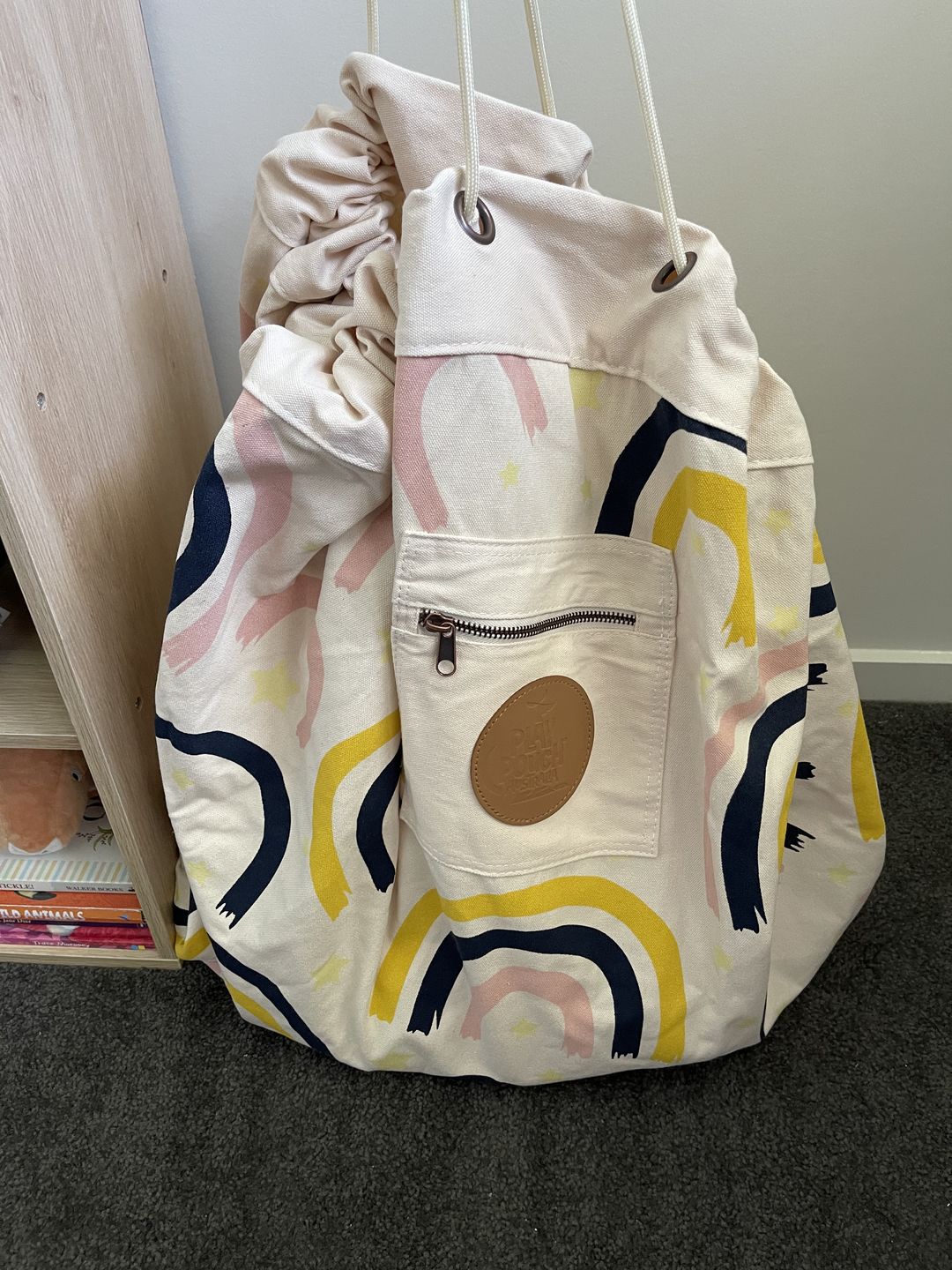 Customer photo review of Rainbows & Stars Printed Play Pouch