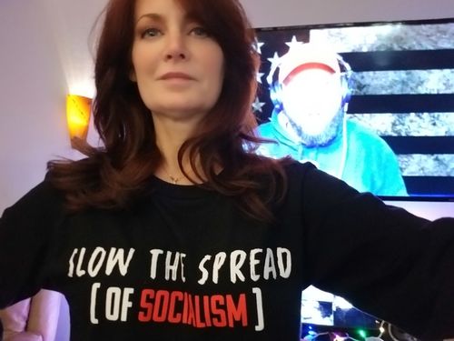 Customer photo review of Slow the Spread of Socialism Long Sleeve