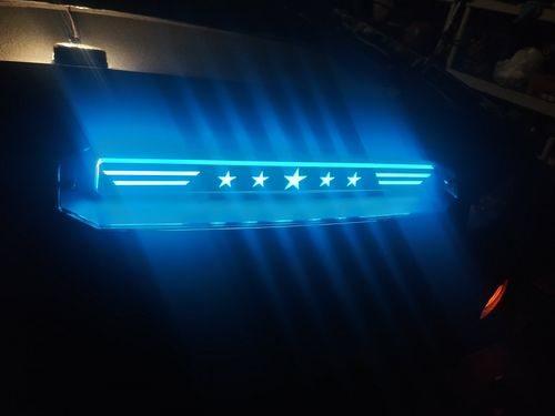 Customer photo review of Gladiator Grille w/ Blue Star DRL for 07-18 Jeep Wrangler JK