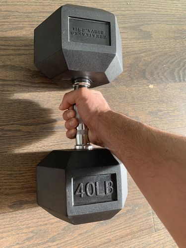 Customer photo review of Hex Head Dumbbell (singles)