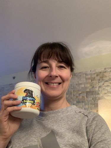 Customer photo review of Yummy Sports Honey Badger - Pre Workout 40 Portions