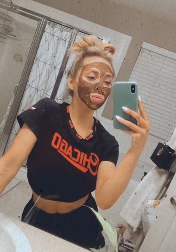 Customer photo review of Instant Matcha Clay Mask