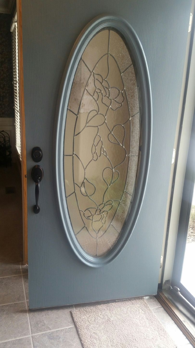 Customer photo review of Large Oval 22.5" x 58.5" Frame Kit for 1" Glass