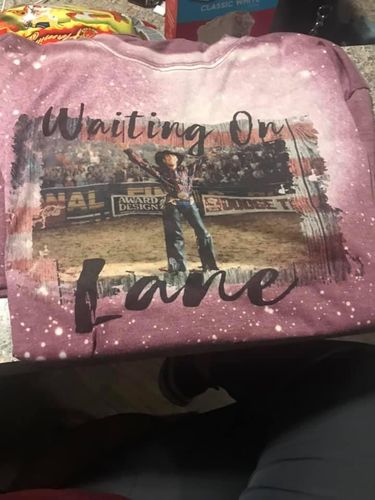 Customer photo review of Wait in’ On Lane Frost Bleached T-shirt