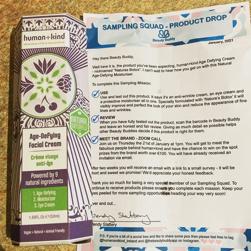 Customer photo review of Age-Defying facial Cream
