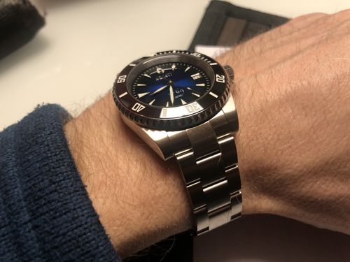 Customer photo review of Aquacy 1769 Hei Matau Men's Automatic 300M Vintage Blue Black Dive Watch Miyota 9015 1769.BLB.B.S