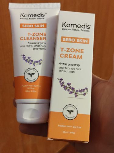 Customer photo review of ערכה טיפולית לעור פנים אדמומי | SEBO T-ZONE KIT