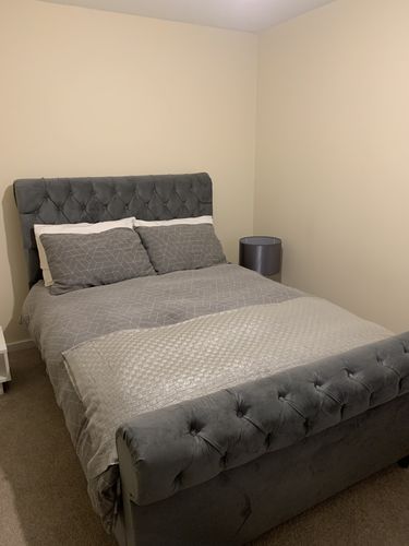 Customer photo review of Colorado Soft Cream Naple Chesterfield Sleigh Scroll Bed Frame