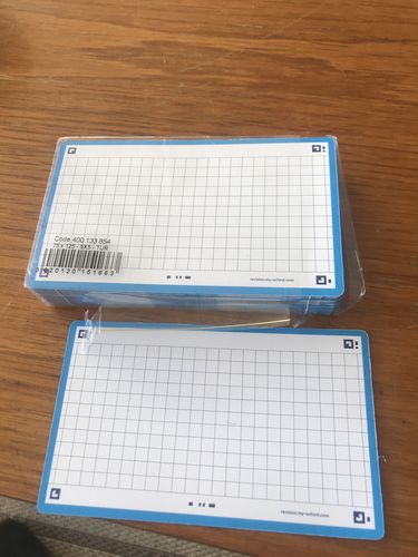 Avis photo d'un client sur Flashcards FLASH 2.0 OXFORD # 80 cartes 7,5 x 12,5 cm - petits carreaux