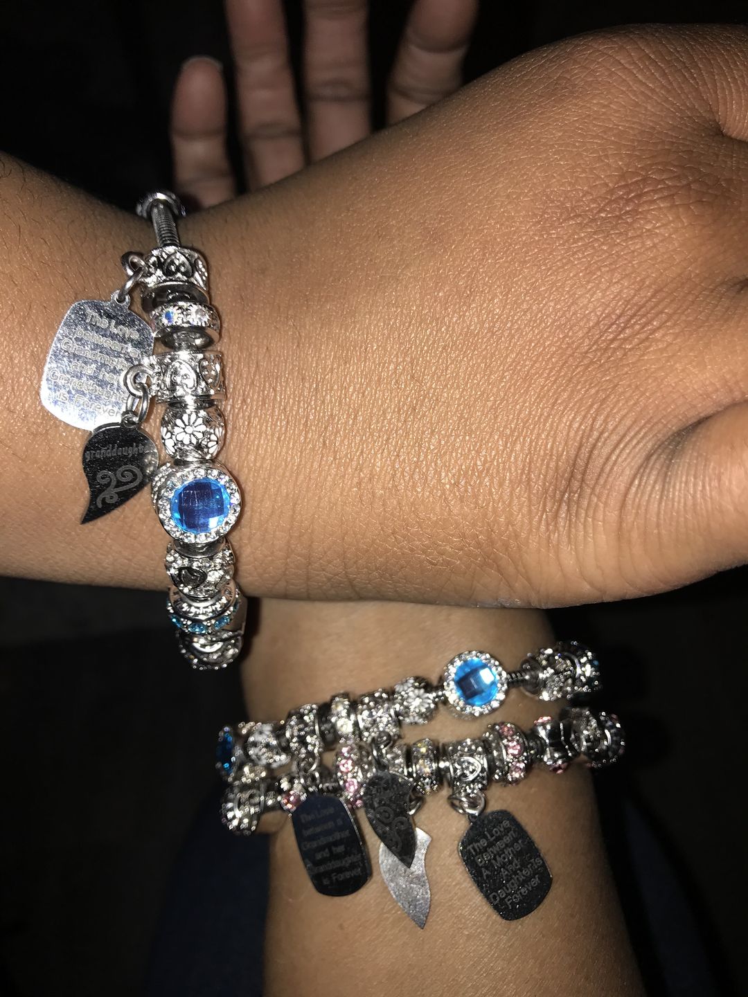 Customer photo review of Grandmother Granddaughter Unending Love Bracelets