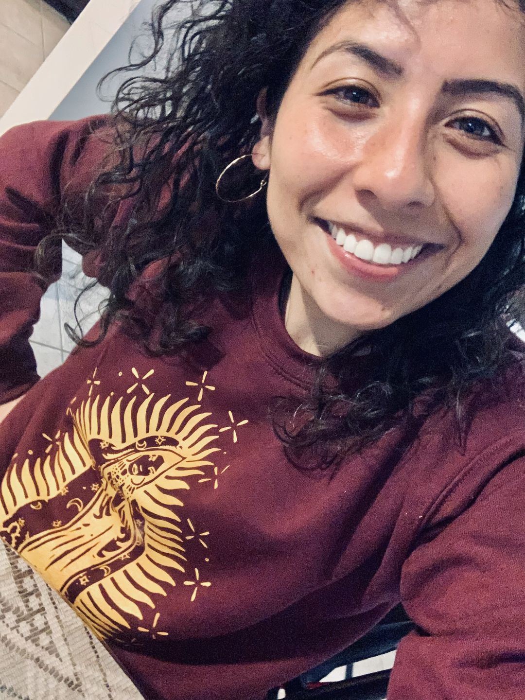 Customer photo review of Virgencita Protection Sweatshirt
