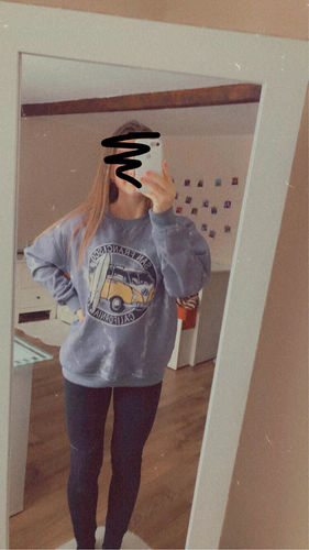Customer photo review of Printed casual basic long sleeve sweatshirt