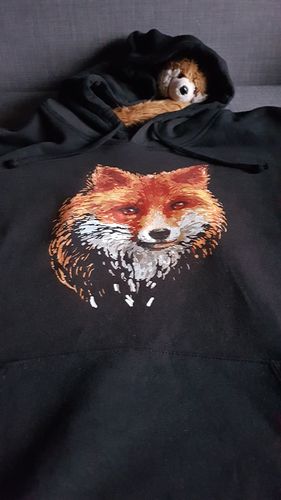 Customer photo review of FUCHS GEMÄLDE - BIO  - Unisex Hoodie (BASIC)