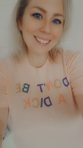 Customer photo review of Don't Be a Dick Shirt