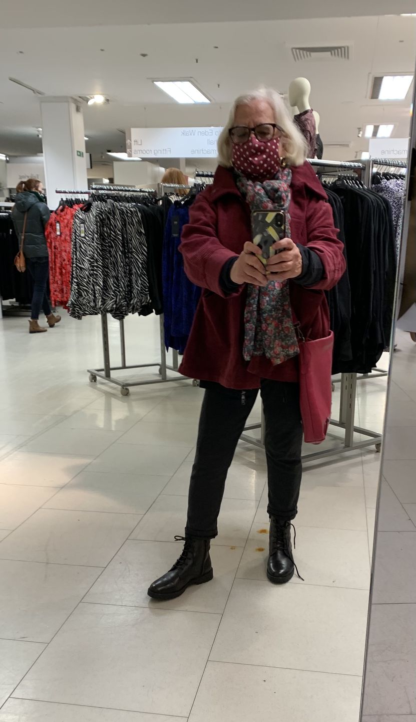 Customer photo review of Plus Size - Women Solid Color Pocket Corduroy Coat