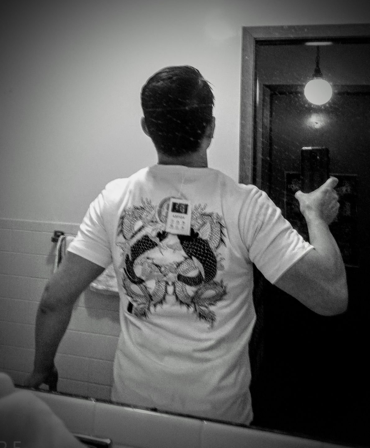 Customer photo review of Double Dragon & Koi Sukajan T-shirt