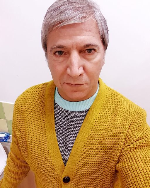 Customer photo review of Waffle Knit Cardigan - Mustard