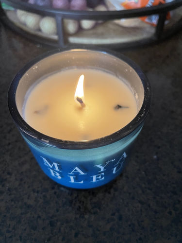 Customer photo review of Original Shark Tooth Candle BLEU