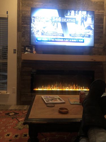 Customer photo review of Napoleon PurView 60'' Wall Mount / Recessed Recessed Electric Fireplace
