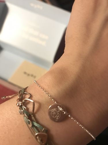 Customer photo review of Silber Lineart Love Armkette
