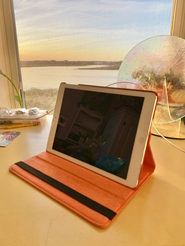 Customer photo review of Premium Leather iPad Case