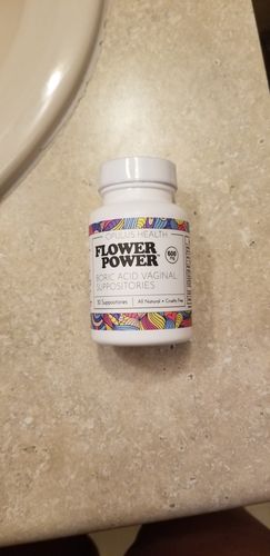 Customer photo review of Flower Power® Boric Acid Suppositories for Odor and Balance (30ct/ea)