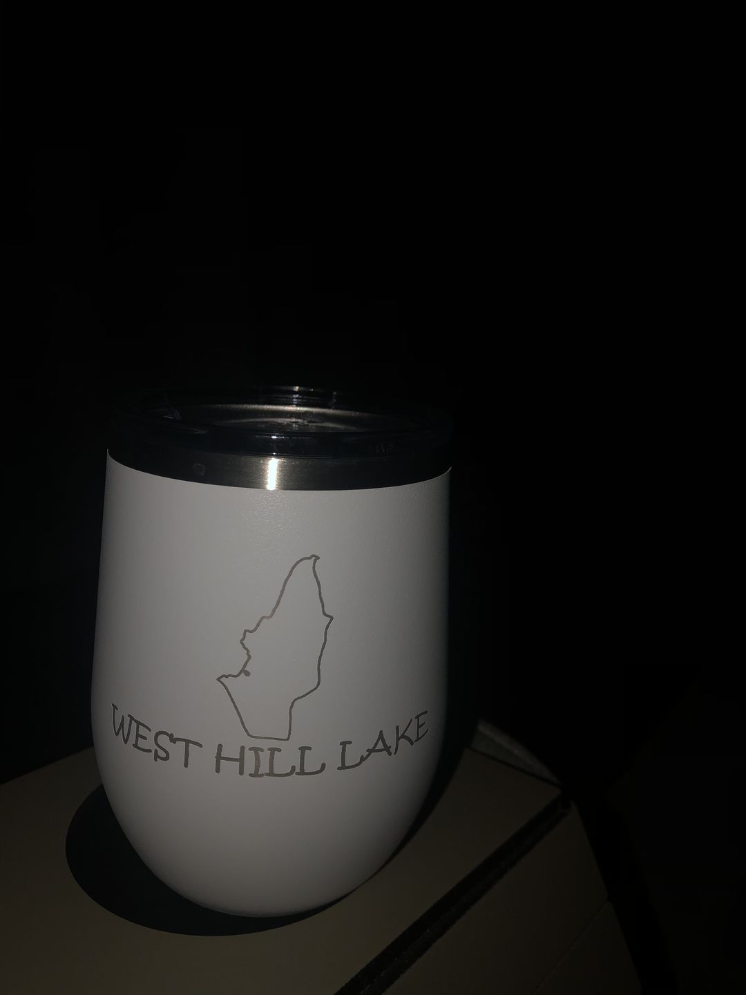 Customer photo review of Custom Lake Wine Tumbler