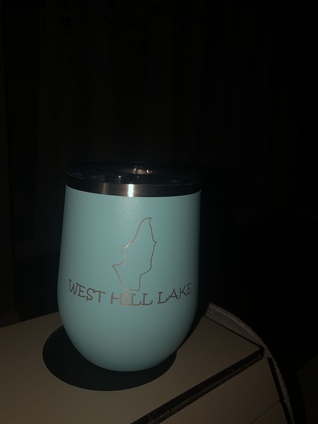 Customer photo review of Custom Lake Wine Tumbler